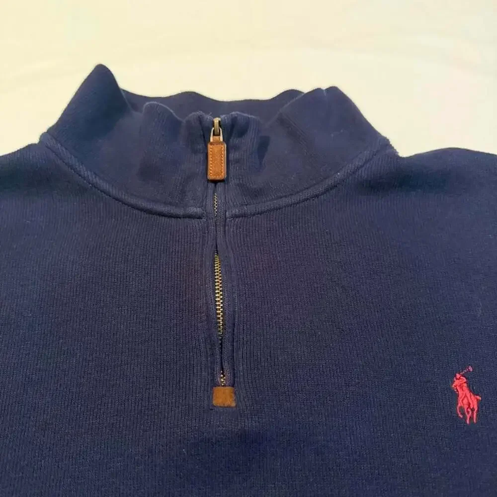 Polo Ralph Lauren Navy Blue Quarter Zip Sweatshirt